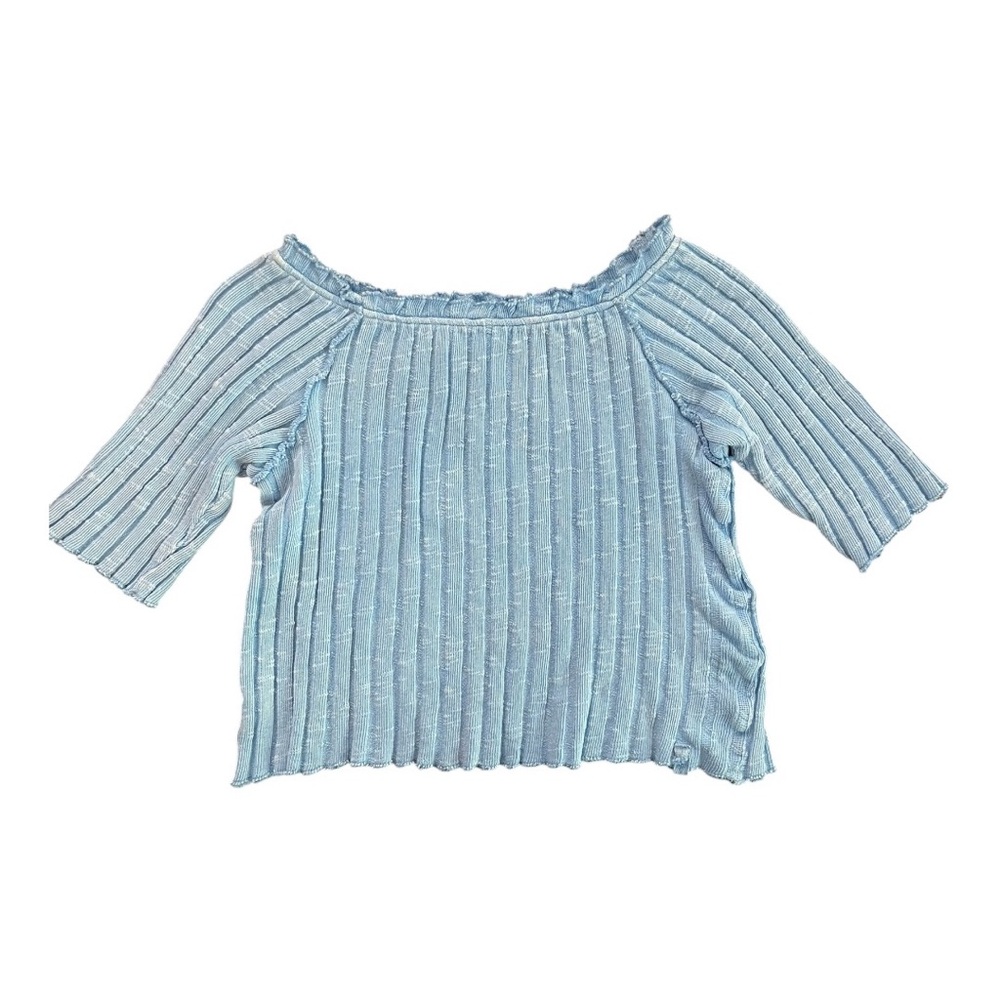 🆕 💙 NWT WE THE FREE “Meant To Be” Crop Tee Placid Blue | Size L - Picture 5 of 8